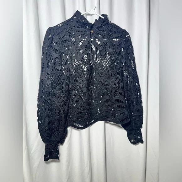 Anthropologie Embroidered Lace Top | XS - Picture 10 of 10